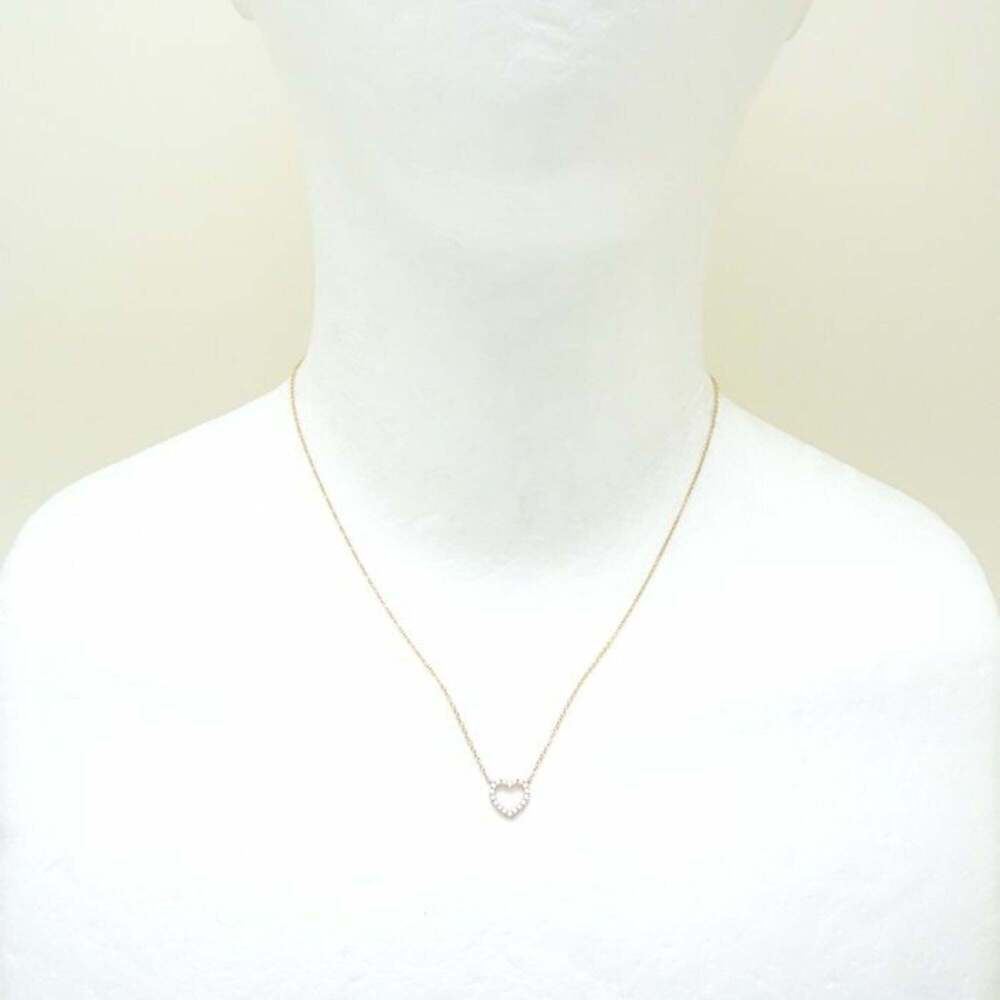 TIFFANY Authentic Gold Diamond Heart Necklace - Picture 2 of 9